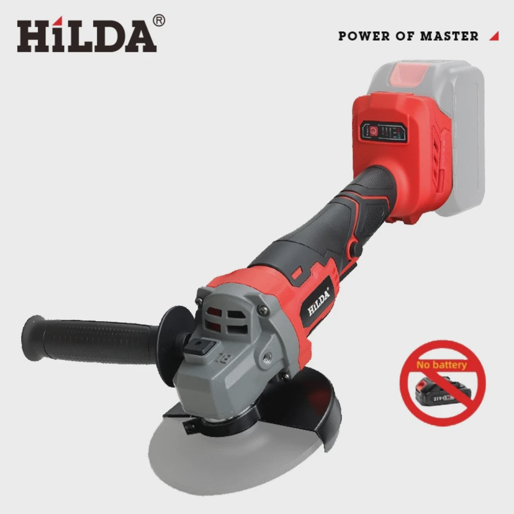 HILDA 21V Accu Haakse Slijper - Brushless Krachtpatser voor Slijpen, Polijsten & Snijden