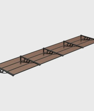 Polycarbonaat Deur Luifel met Aluminium & ABS Frame - Weerbestendig en Eenvoudig te Installeren
