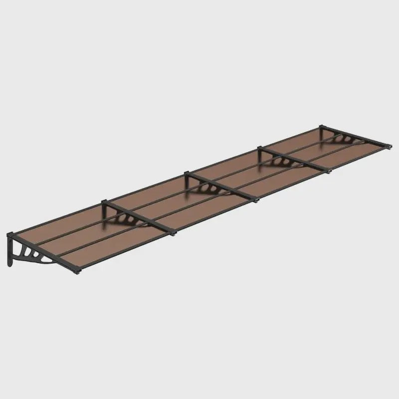 Polycarbonaat Deur Luifel met Aluminium & ABS Frame - Weerbestendig en Eenvoudig te Installeren