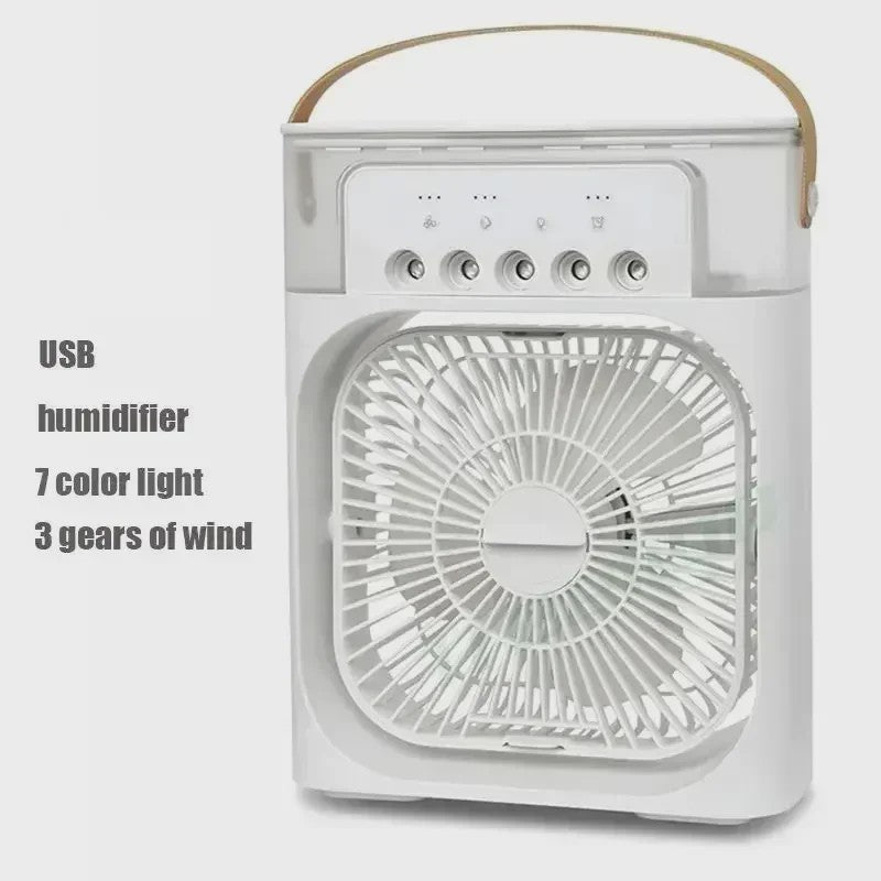 Draagbare 3-in-1 Air Cooler Ventilator met Vernevelaar en LED Nachtlampje