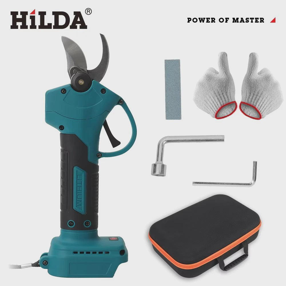 HILDA Accu Snoeischaar - Krachtige Snoeischaar voor Tuin en Fruitbomen (500W, Borstelloze Motor)