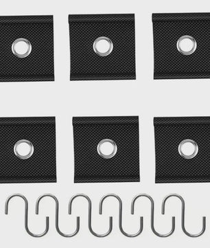 12x Heavy-Duty Nylon RV Luifel Haken - Universeel voor Gordijnen, Waslijnen & Tenten (5/6mm-7/8mm Buisgaten)