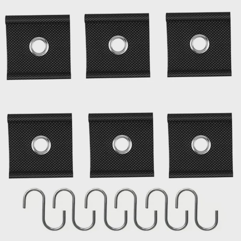 12x Heavy-Duty Nylon RV Luifel Haken - Universeel voor Gordijnen, Waslijnen & Tenten (5/6mm-7/8mm Buisgaten)