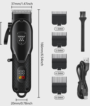 Professionele Baardtrimmer en Tondeuse Kit met LCD Display
