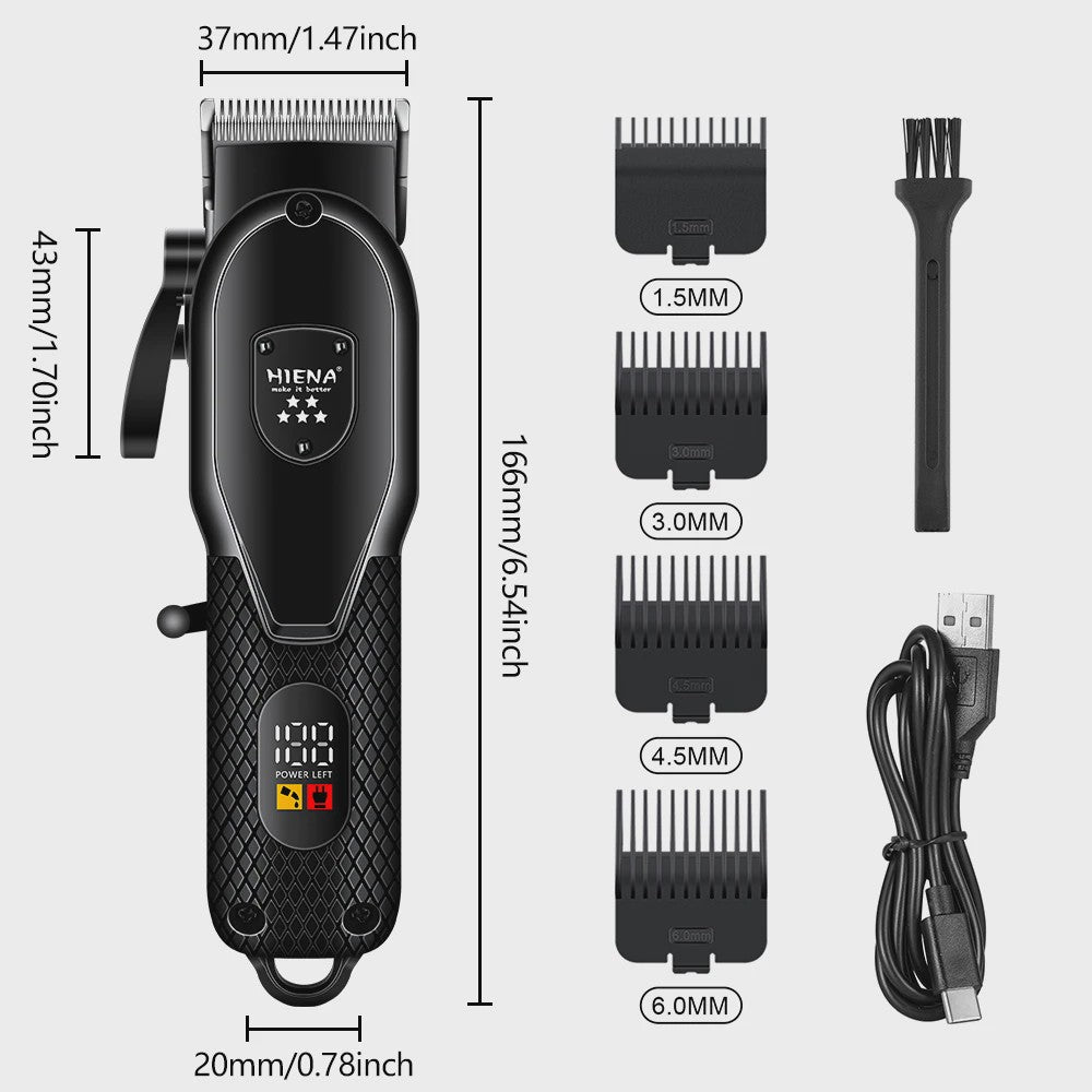 Professionele Baardtrimmer en Tondeuse Kit met LCD Display
