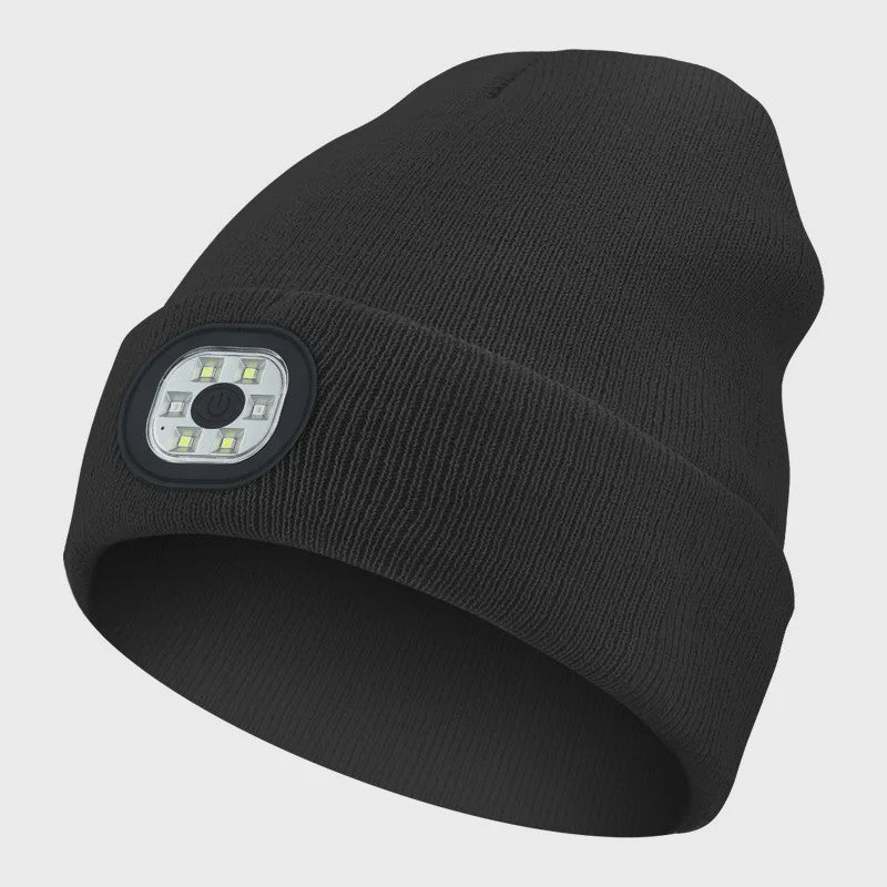 LED Muts met Ingebouwde Verlichting - USB Oplaadbaar, Warm & Unisex voor Nachtelijke Activiteiten