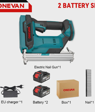 ONEVAN Accu Tacker 1022J - Borstelloze Motor, 2 Versnellingen, Makita 18V Compatibel