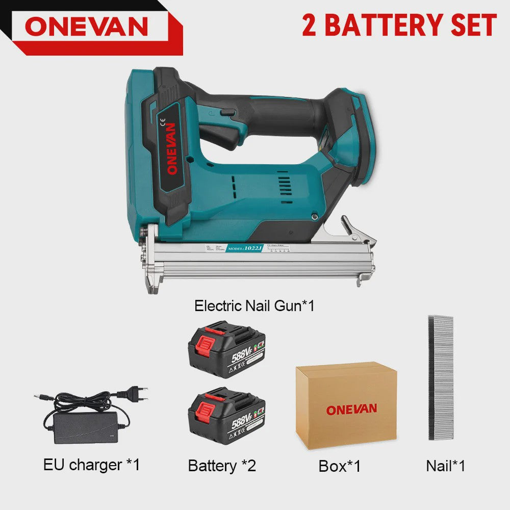 ONEVAN Accu Tacker 1022J - Borstelloze Motor, 2 Versnellingen, Makita 18V Compatibel