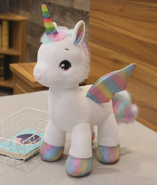 Knuffel Unicorn Regenboog Pluche Speelgoed - Zacht Kussen voor Kinderen & Decoratie
