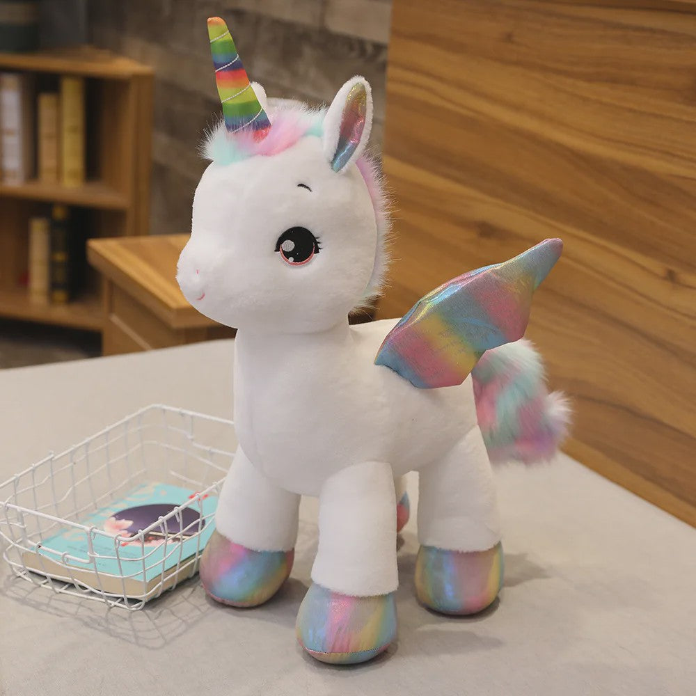 Knuffel Unicorn Regenboog Pluche Speelgoed - Zacht Kussen voor Kinderen & Decoratie