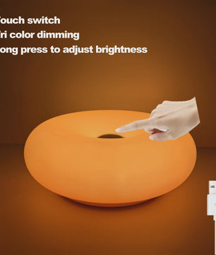 Donut Sfeerlamp met USB - Verstelbare Kleur & Helderheid - Decoratieve Tafellamp