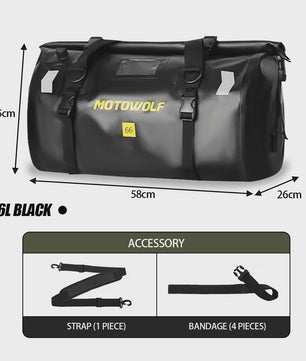 Waterdichte Motorfiets Bagagedragertas - 20/40/66L - Outdoor & Reis