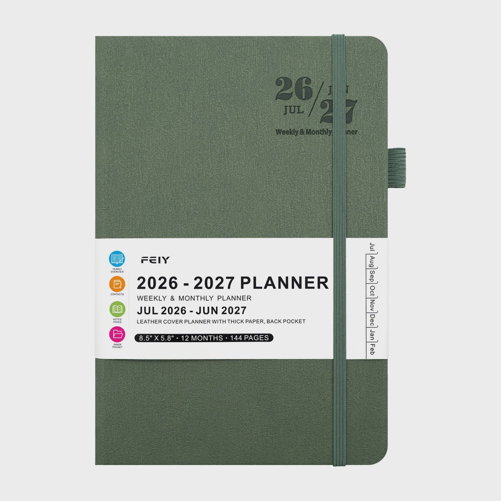 Minimalistische A5 Planner 2026-2027: Dagelijks & Wekelijks Boek voor Werk en Studie