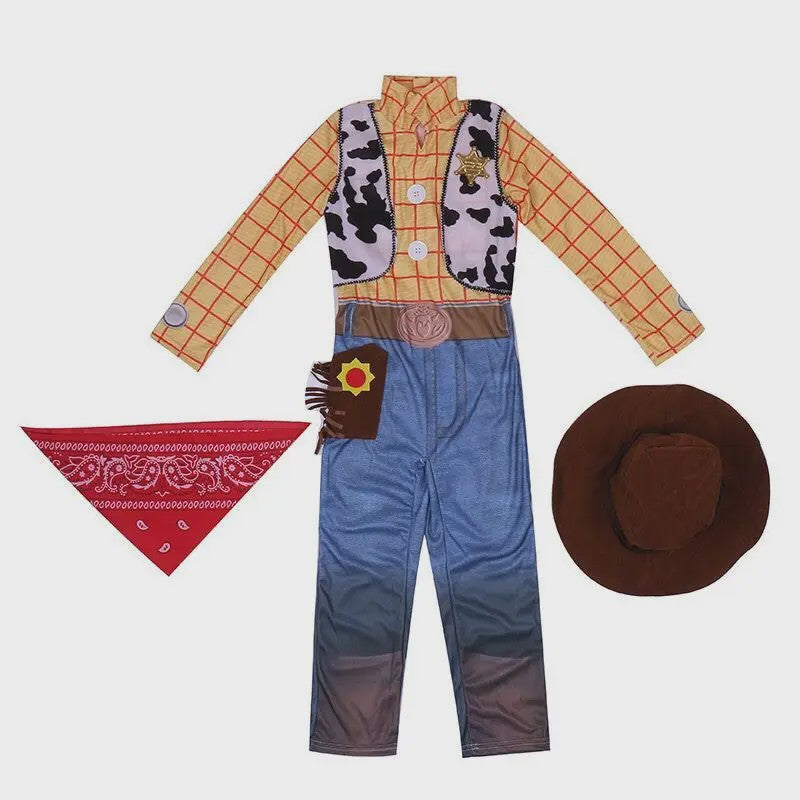 Kinder Cowboy Kostuum - Speelgoedkarakter Outfit voor Feestjes en Halloween