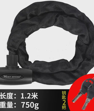 WEST BIKING Fiets Ketting Anti-diefstal Sluiting - Stevig Staal & Duurzaam