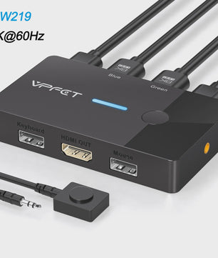 4K 60Hz HDMI KVM Switch: Deel 1 Monitor, Toetsenbord & Muis tussen 2 Computers