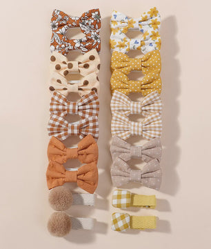 20-delige Set Schattige Kinder Haarclips met Strikjes - Leuke Babymutsjes en Haaraccessoires