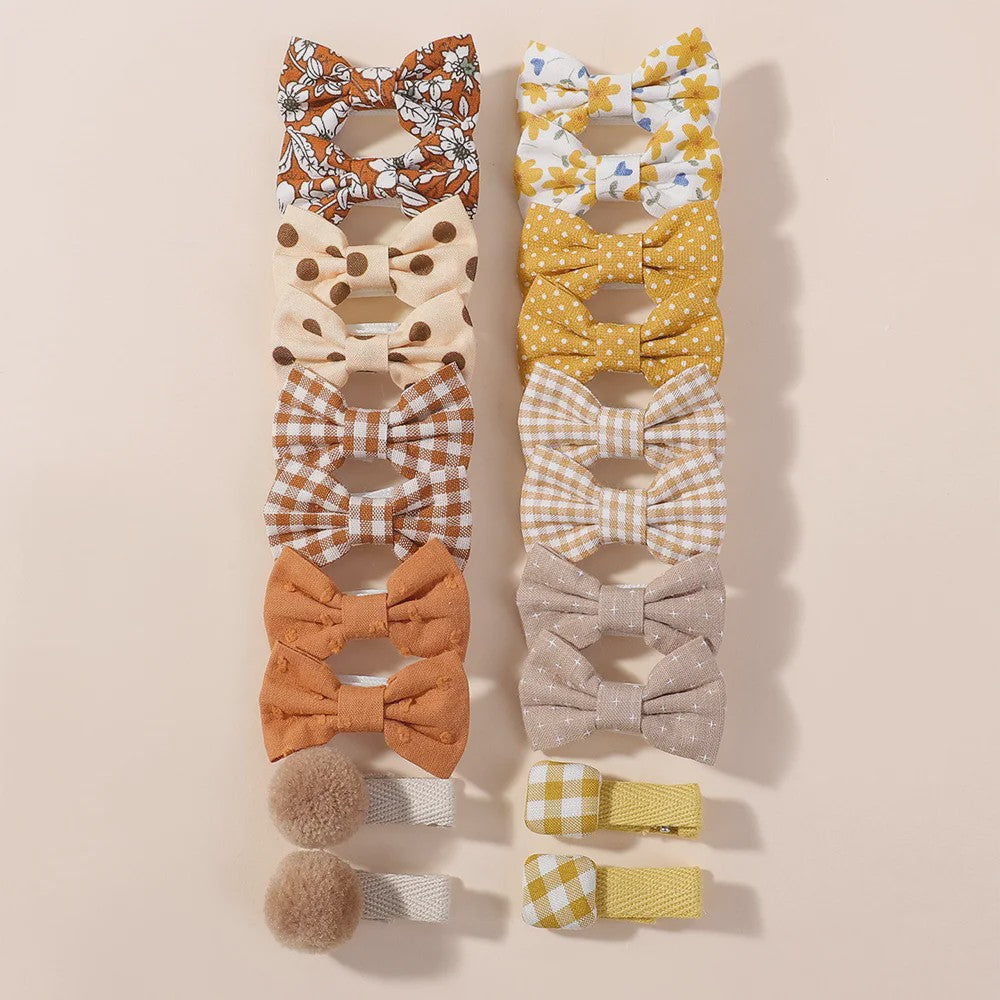 20-delige Set Schattige Kinder Haarclips met Strikjes - Leuke Babymutsjes en Haaraccessoires