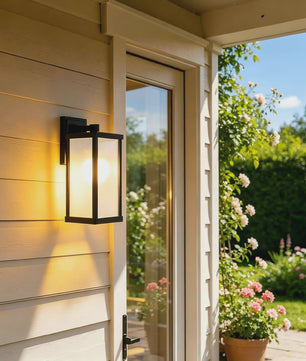 Moderne Zwarte Aluminium Buitenlamp IP55 Waterdicht - Wandlamp voor Tuin, Garage & Entree
