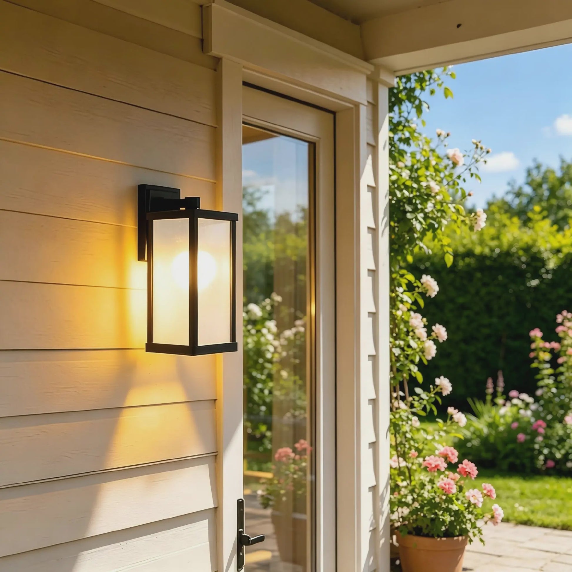 Moderne Zwarte Aluminium Buitenlamp IP55 Waterdicht - Wandlamp voor Tuin, Garage & Entree