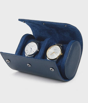Luxe Embers Groene Horlogerolle - Echt Lederen Reis Etui voor 1, 2 of 3 Horloges