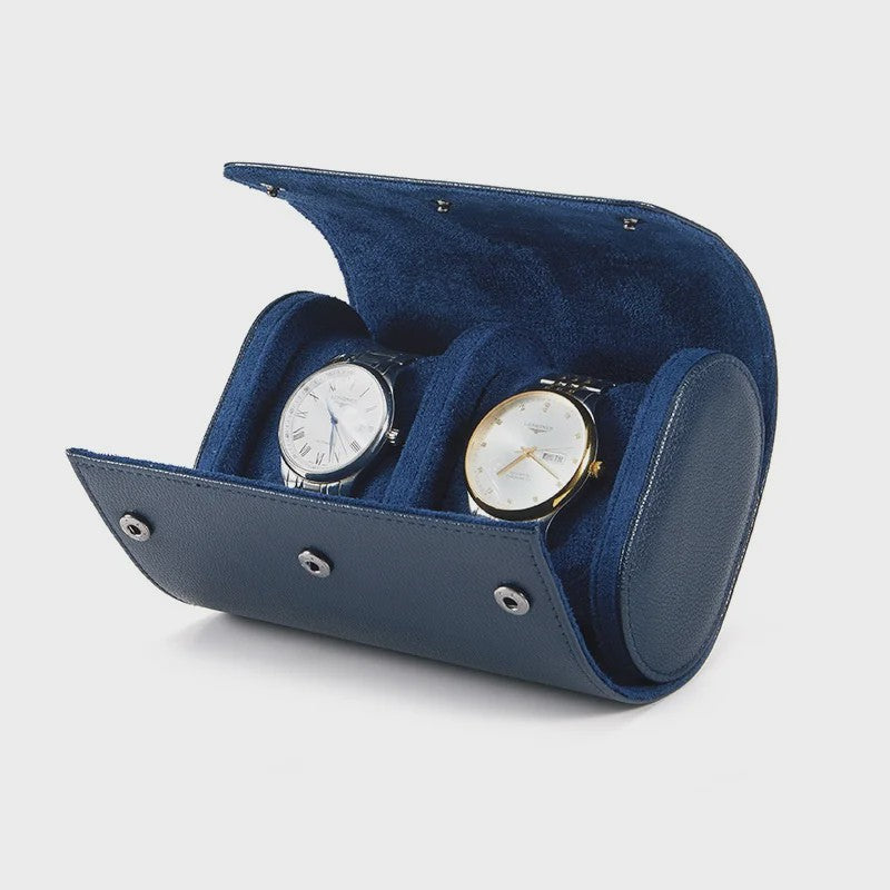 Luxe Embers Groene Horlogerolle - Echt Lederen Reis Etui voor 1, 2 of 3 Horloges