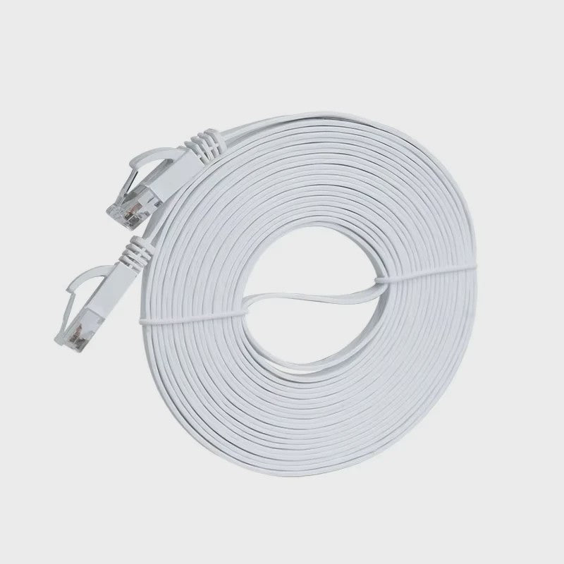 Cat 6 Flat Ethernet Kabel - 1Gbps Hoge Snelheid Netwerkkabel met Vergulde RJ45 Connectoren