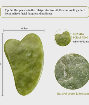 Gua Sha Jade Roller & Schraper Set - Gezichts- en Lichaamsmassage voor Huidverbetering