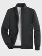 Heren Casual Bomberjack Lente/Herfst - Dunne, Effen Kleur Jas met Opstaande Kraag