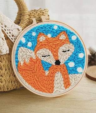DIY Punch Needle Kit voor Beginners - Schattig Dier & Giraffe Borduurset met Borduurring