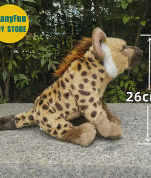 Realistische Hyena Pluche Knuffel - Levensechte Gevlekte Hyena Speelgoed - 26cm