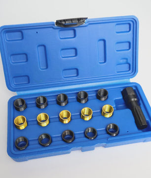 16-delige Bougie Draad Reparatie Kit M14 x 1.25 - Cilinderkop Tap & Helicoil Inzetstukken