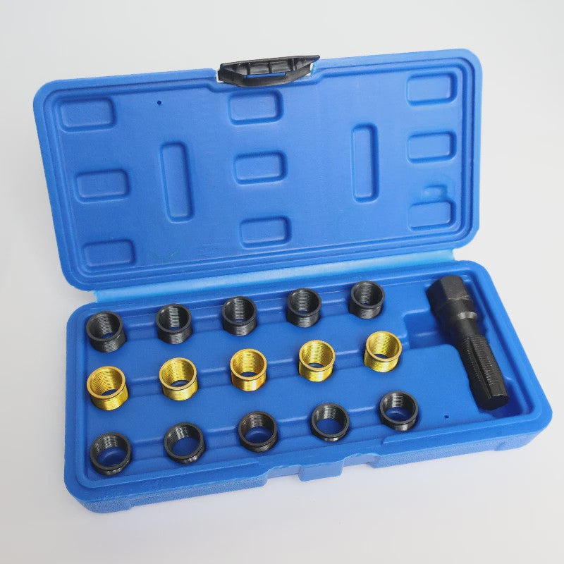 16-delige Bougie Draad Reparatie Kit M14 x 1.25 - Cilinderkop Tap & Helicoil Inzetstukken