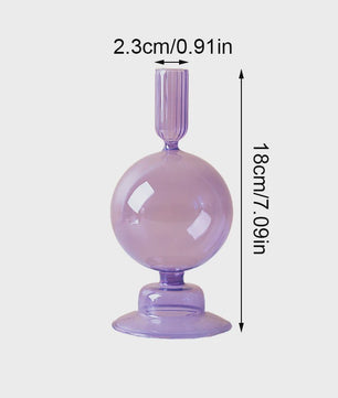 Set van 10 Luxe Glazen Kandelaars - Sfeervolle Decoratie voor Woonkamer, Bruiloft & Feest