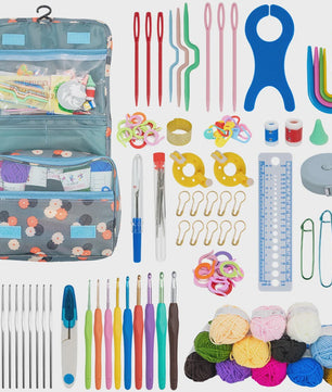 Complete Haak- en Breiset met Opbergtas: Ergonomische Haken, Naalden & Accessoires