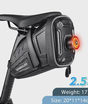 Waterdichte Fiets Zadel Tas met Reflecterende Strepen & Slimme Verlichting