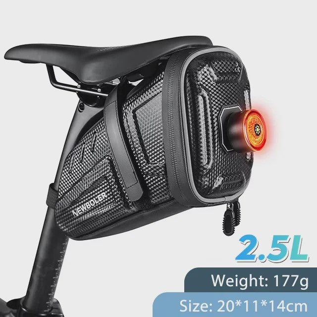 Waterdichte Fiets Zadel Tas met Reflecterende Strepen & Slimme Verlichting