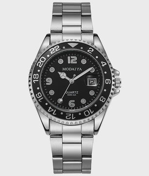 Luxe Herenhorloge met Datum - Stijlvol & Sportief Quartz Polshorloge van Roestvrij Staal