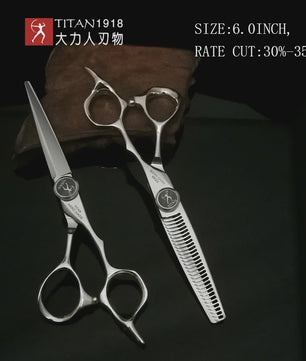 TITAN Professionele Kappersscharen & Barbier Scharen Set - 5.5 & 6.0 Inch Japan 440C Staal