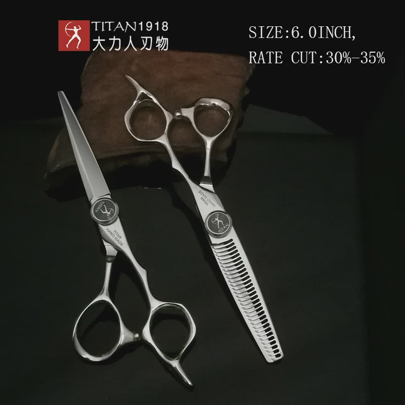 TITAN Professionele Kappersscharen & Barbier Scharen Set - 5.5 & 6.0 Inch Japan 440C Staal