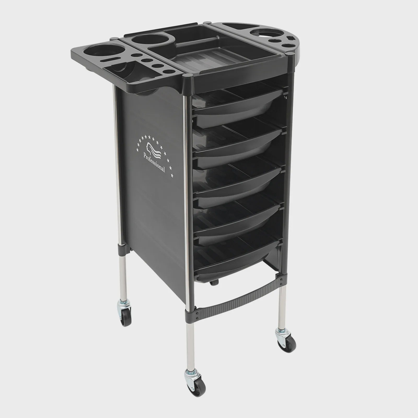 6-Laags Salon Trolley met Wielen - Ideaal voor Kappers, Schoonheidssalons & Dierenwinkels