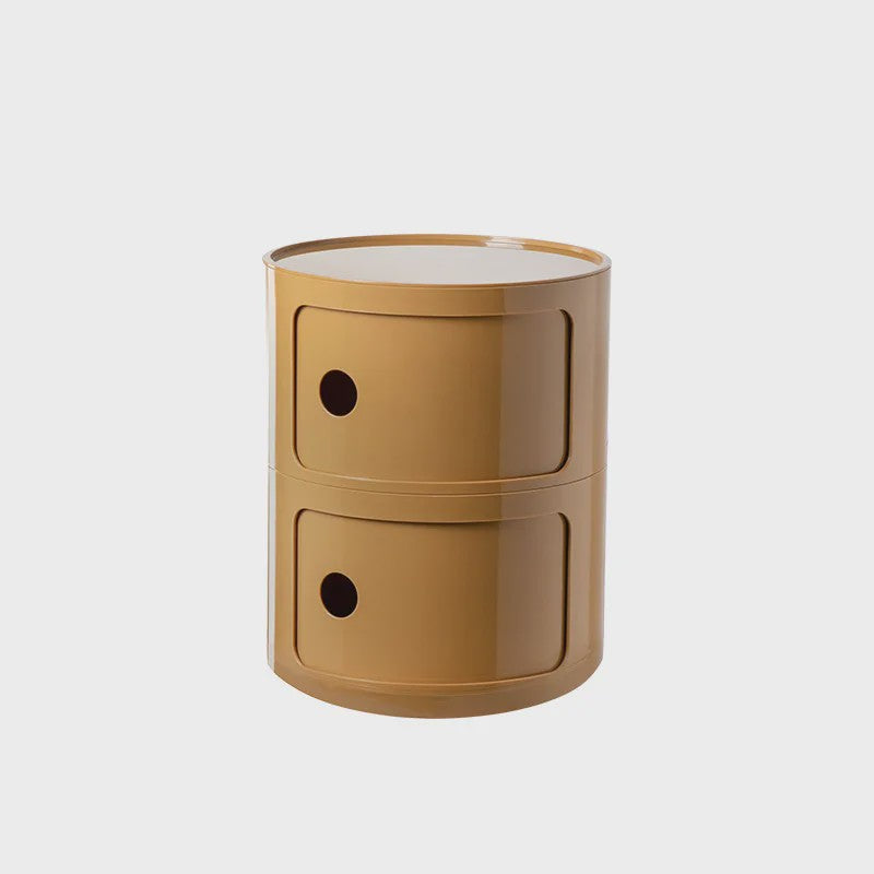 Moderne Ronde Nachtkastje - Minimalistisch Plastic Bijzetkastje