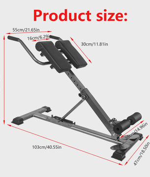 Opvouwbare Romeinse Bank - Back Trainer & Abdominal Trainer voor Krachttraining