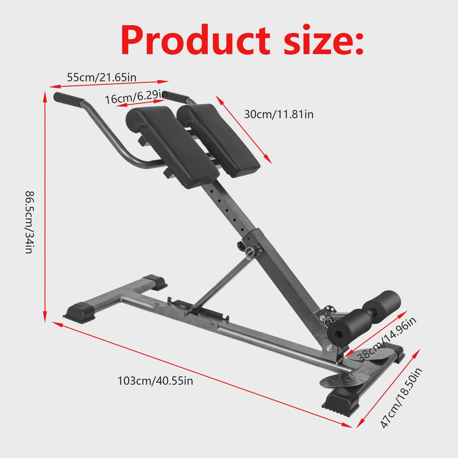 Opvouwbare Romeinse Bank - Back Trainer & Abdominal Trainer voor Krachttraining