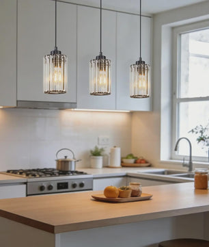 Moderne Kristallen Hanglamp voor Eettafel, Woonkamer & Keuken - E27 Fitting