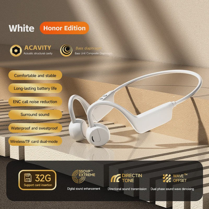 Lenovo Bone Conduction Koptelefoon - Draadloos, Waterdicht & Bluetooth 5.4 voor Sport & Zwemmen