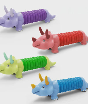 Fidget Pop Tubes Dieren: Dinosaurussen, Dolfijnen, Honden & Haaien - Stressverlichters voor Kinderen