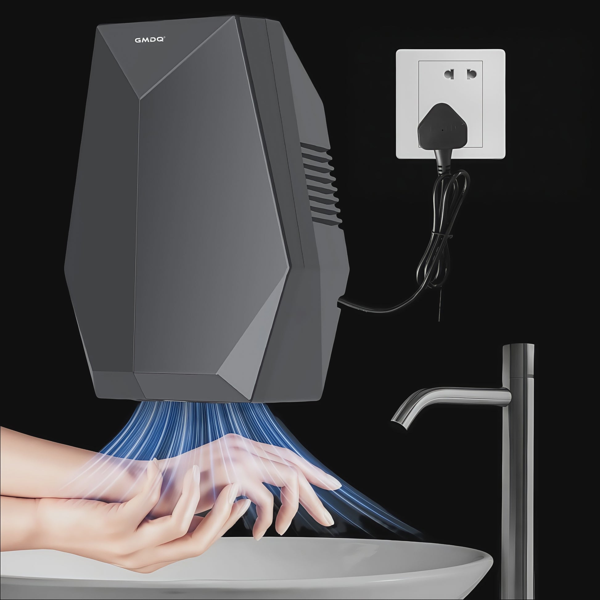 Automatische Handendroger SediaXL - Krachtige Hoge Snelheid Warme Lucht, 220V