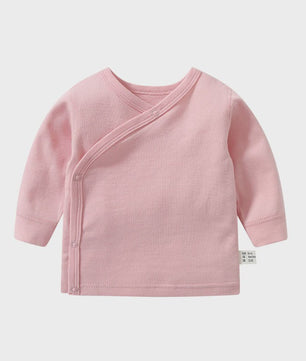 Newborn Baby Kimono Shirt Lange Mouw 100% Katoen - Makkelijk Aan & Uit