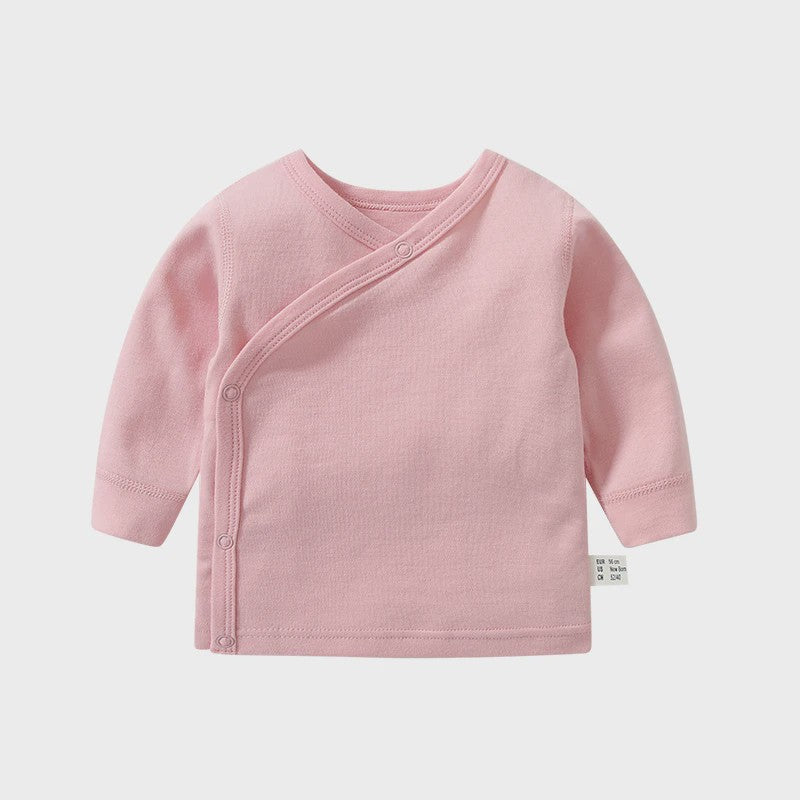 Newborn Baby Kimono Shirt Lange Mouw 100% Katoen - Makkelijk Aan & Uit